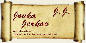 Jovka Jerkov vizit kartica
